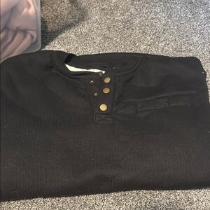 Men's Black Henley Shirt